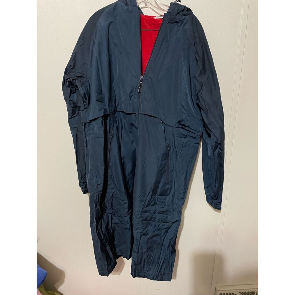 Brand New Sporti Comfort Fleece-Lined Swim Parka Large, Navy Shell/Red Lining - Picture 1 of 7